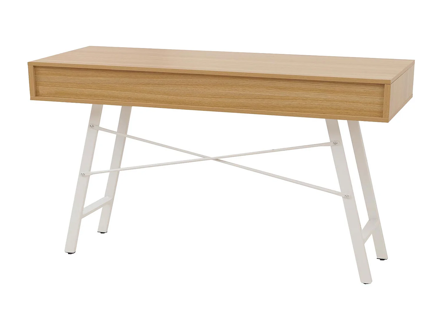 Bureau MCW-E92,  brun naturel, blanc
