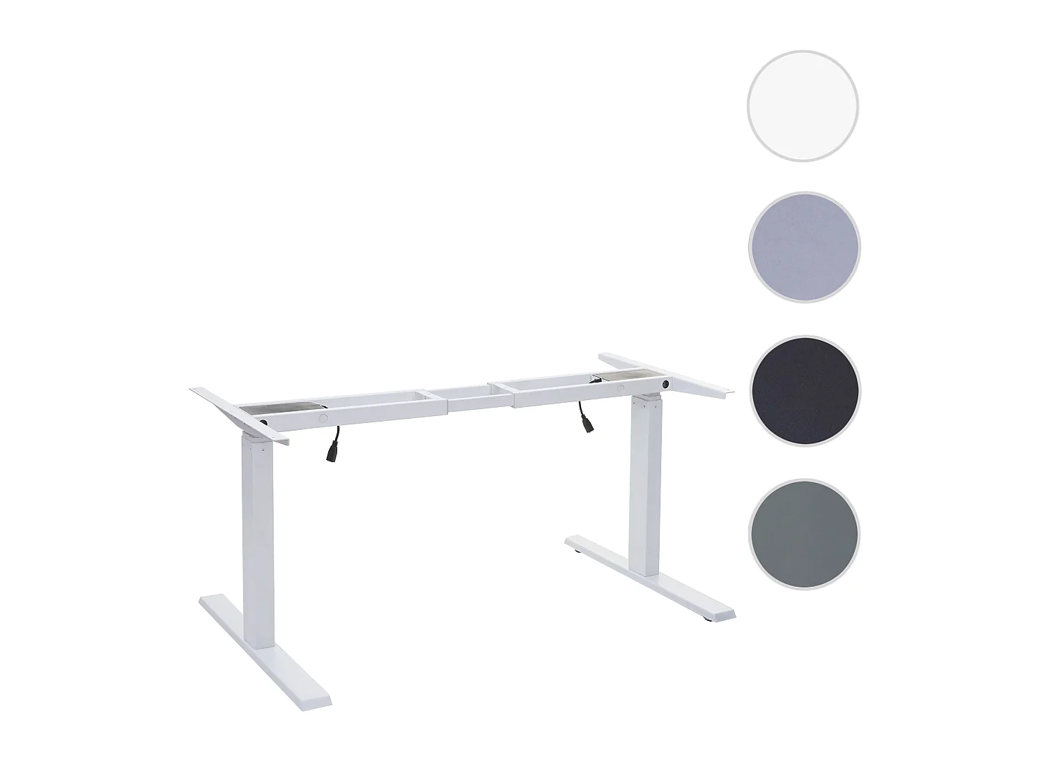 Gestell MCW-D40 für Schreibtisch, Weiß