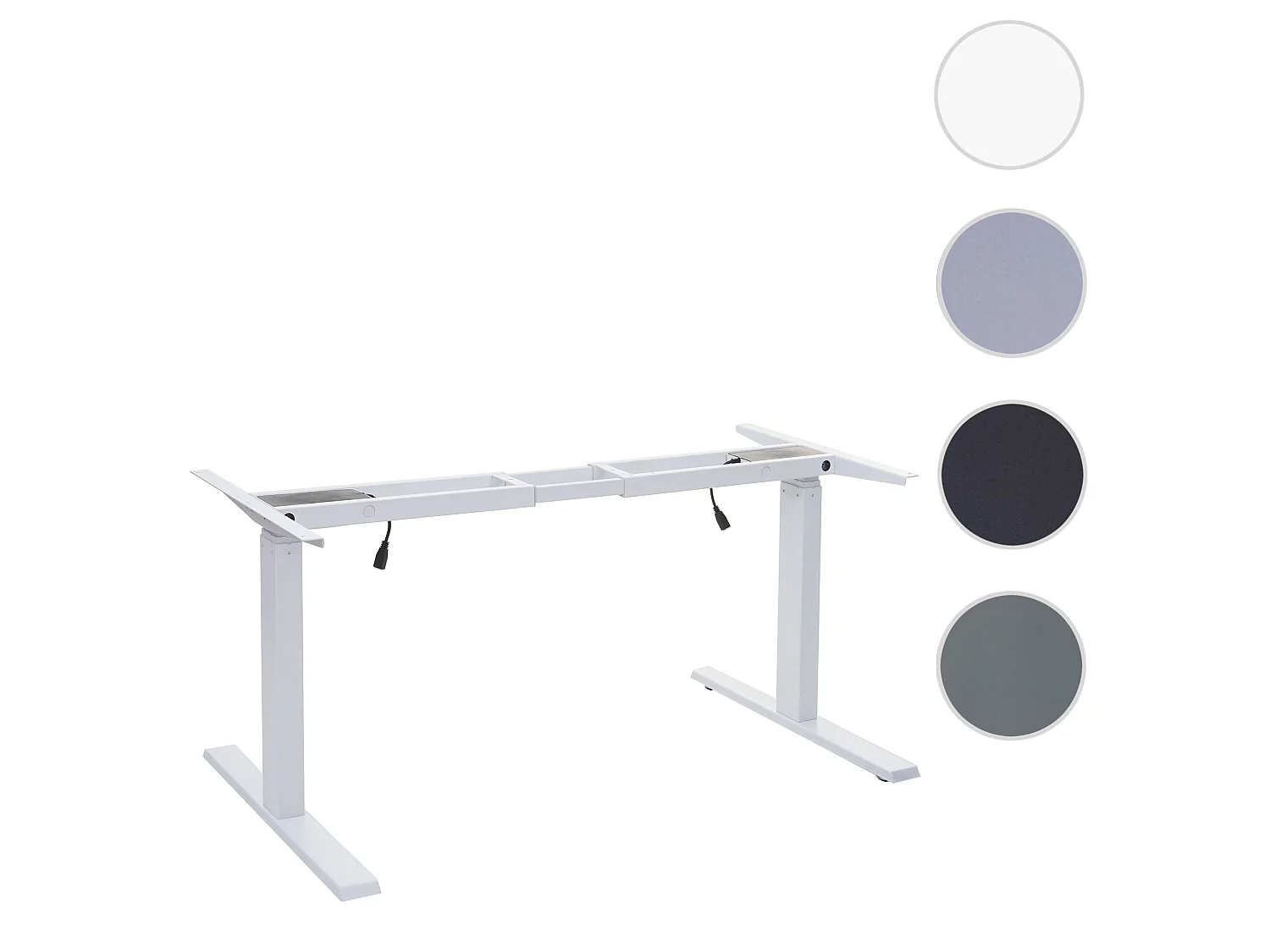 Gestell MCW-D40 für Schreibtisch, Weiß