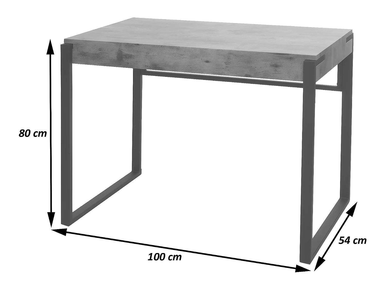 Bureau MCW-L53,  aspect marbre gris