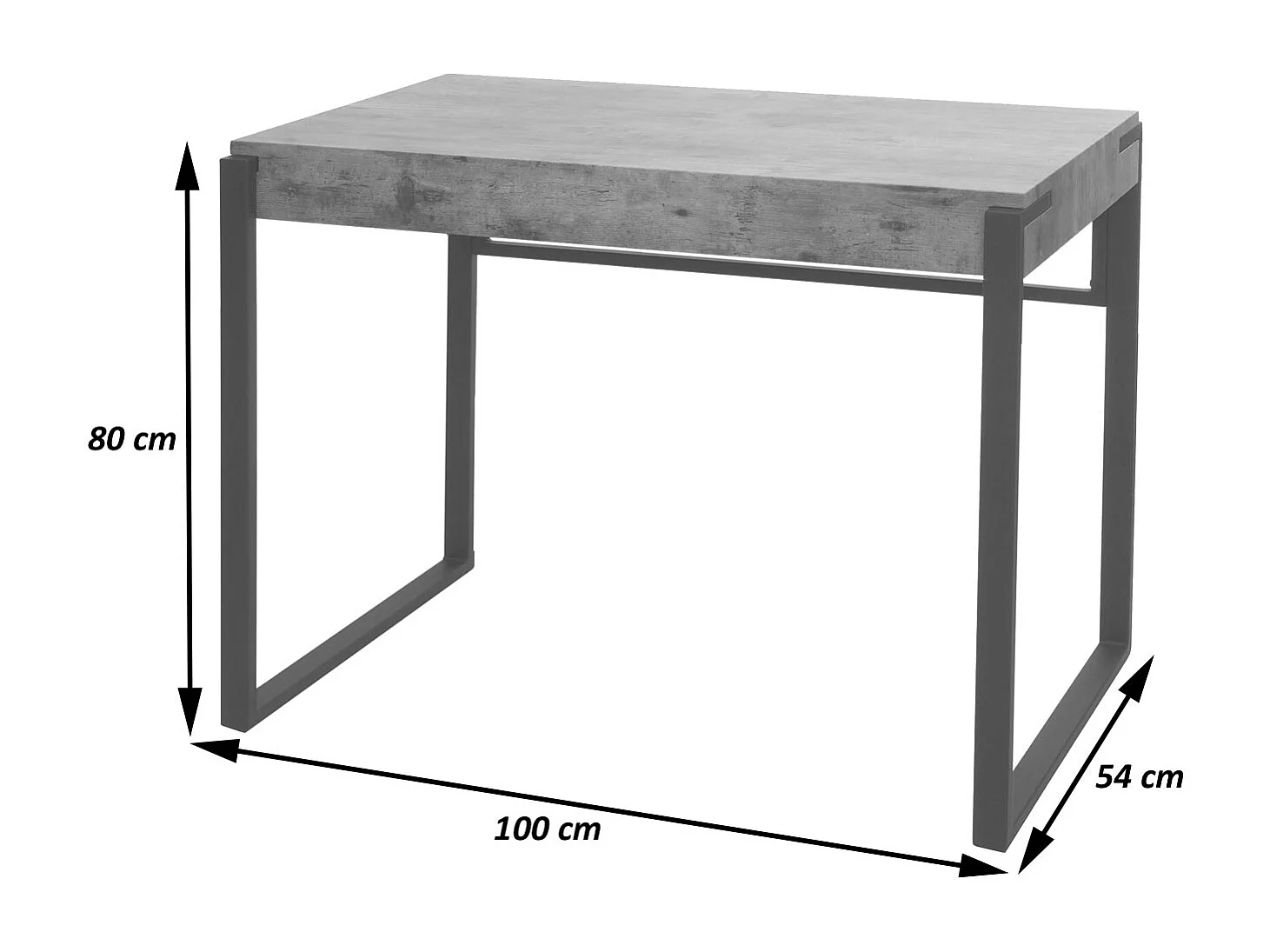 Bureau MCW-L53,  aspect marbre gris