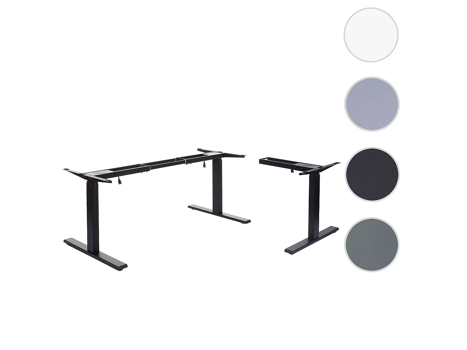 Gestell MCW-D40 für Eck-Schreibtisch, Schwarz