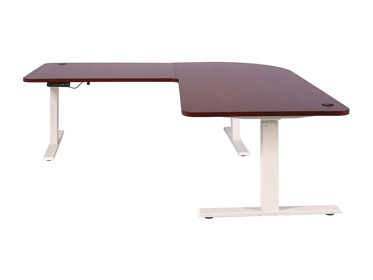 Eck-Schreibtisch MCW-D40, Kirsch-Dekor, weiß