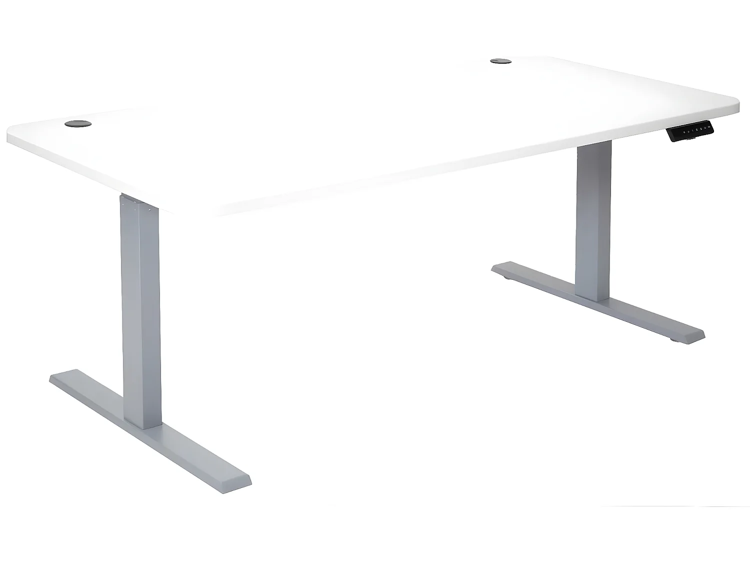 Schreibtisch MCW-D40, Weiß, grau