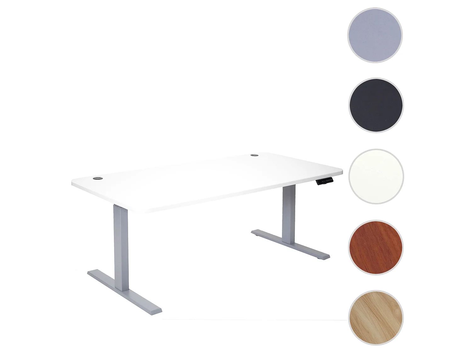 Schreibtisch MCW-D40, Weiß, grau