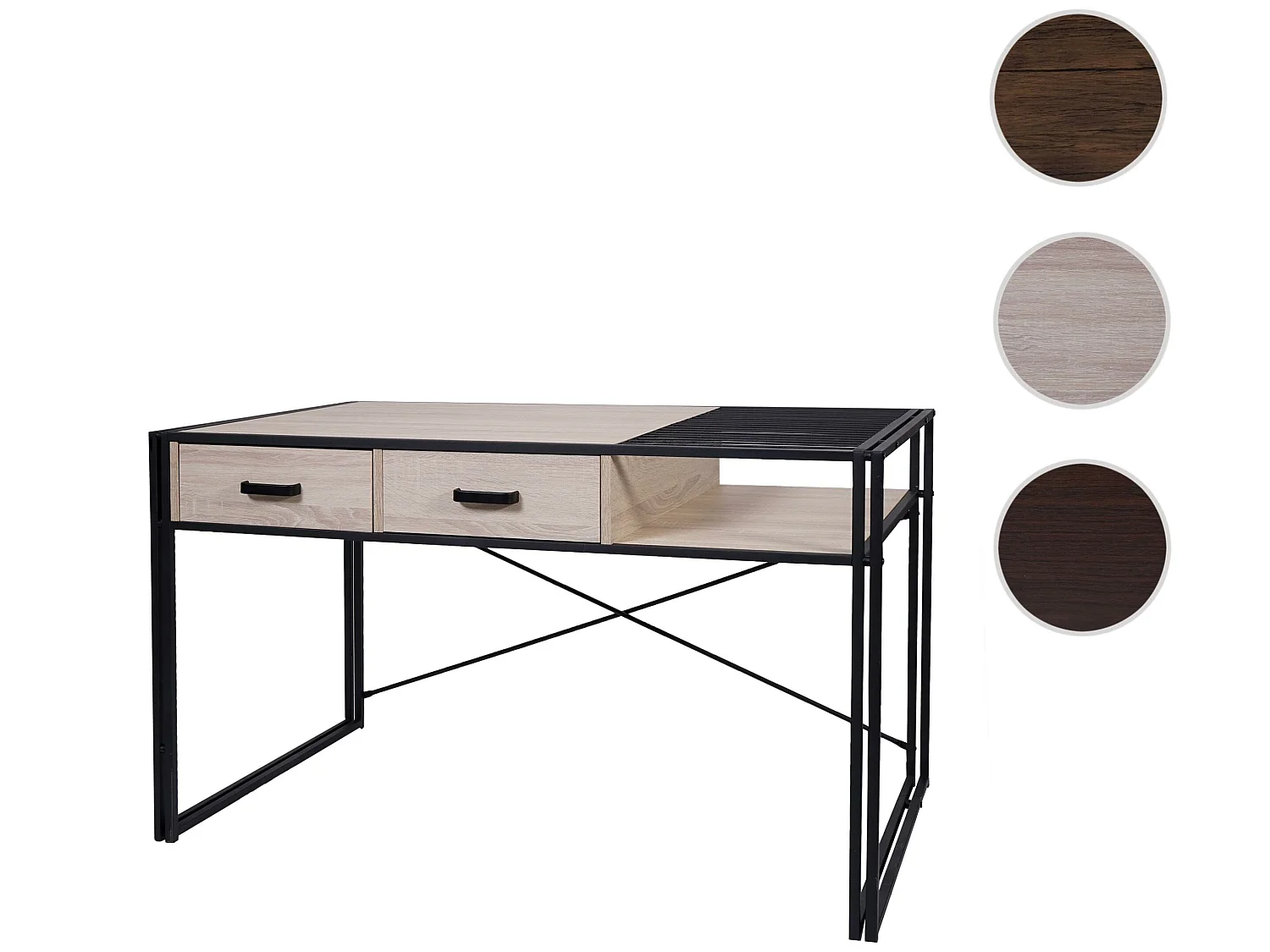 Biurko MCW-H91,  wygląd dębu