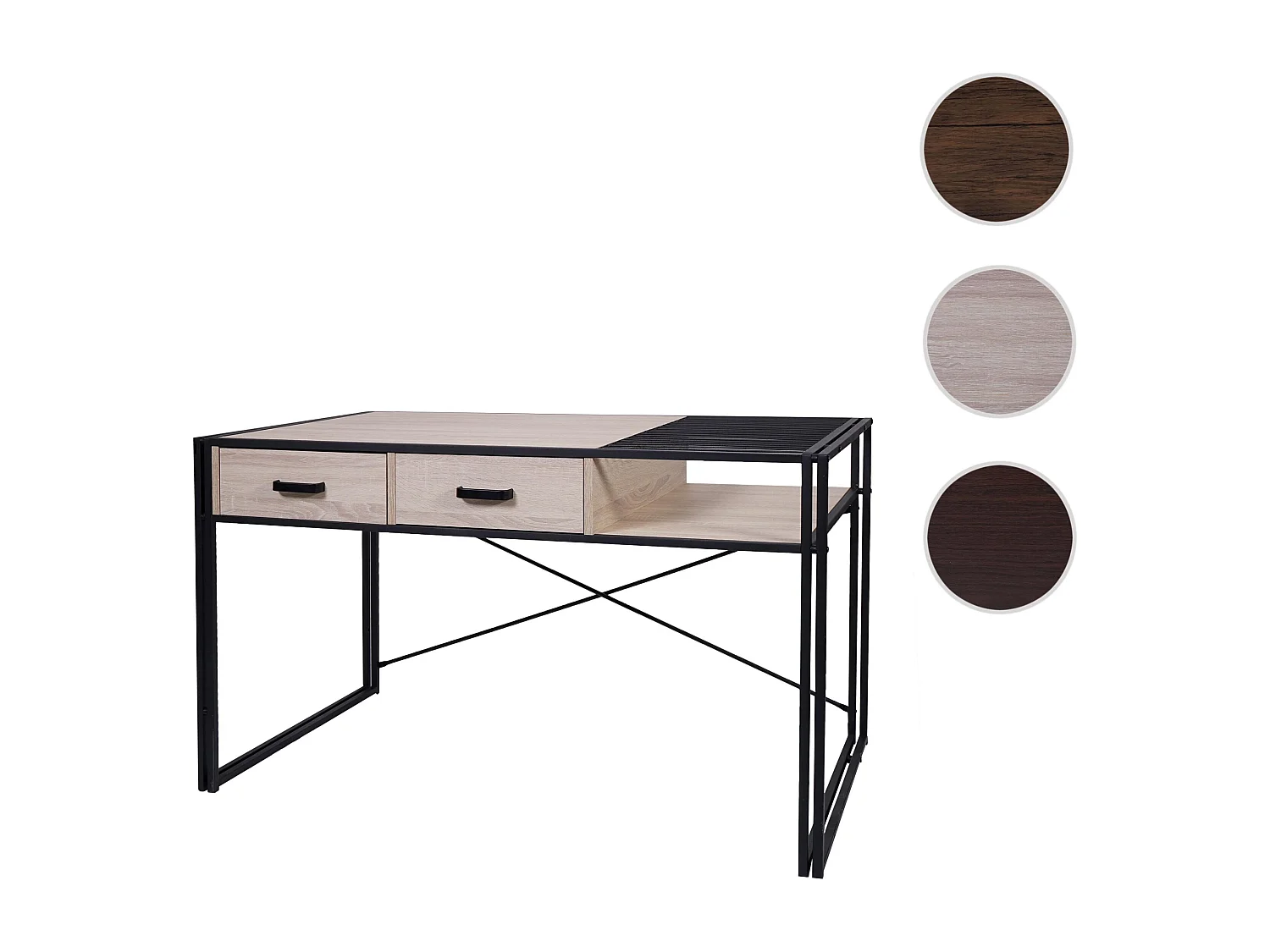 Biurko MCW-H91,  wygląd dębu