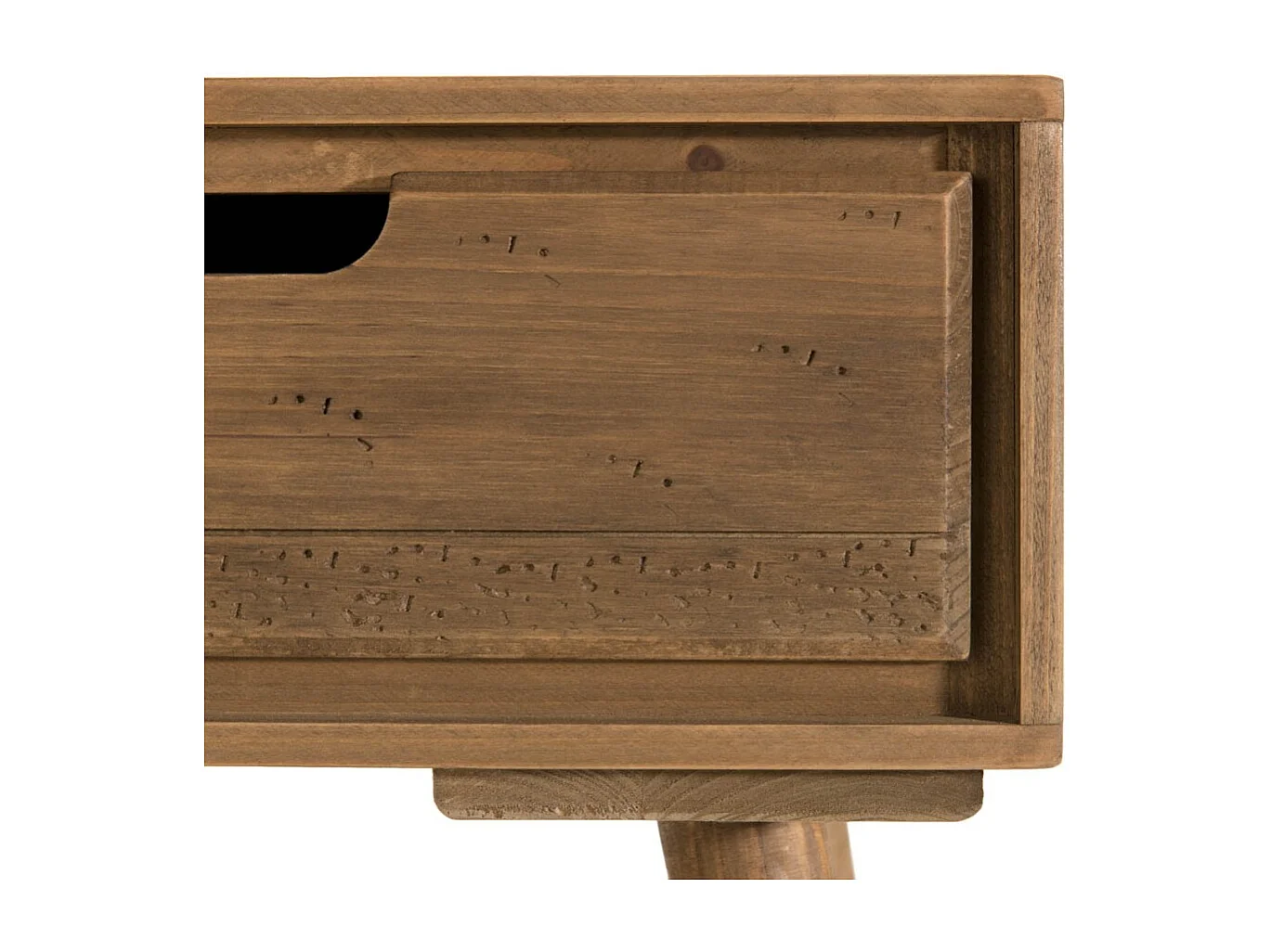 ANDY - Table de chevet scandi bois marron 1 tiroir