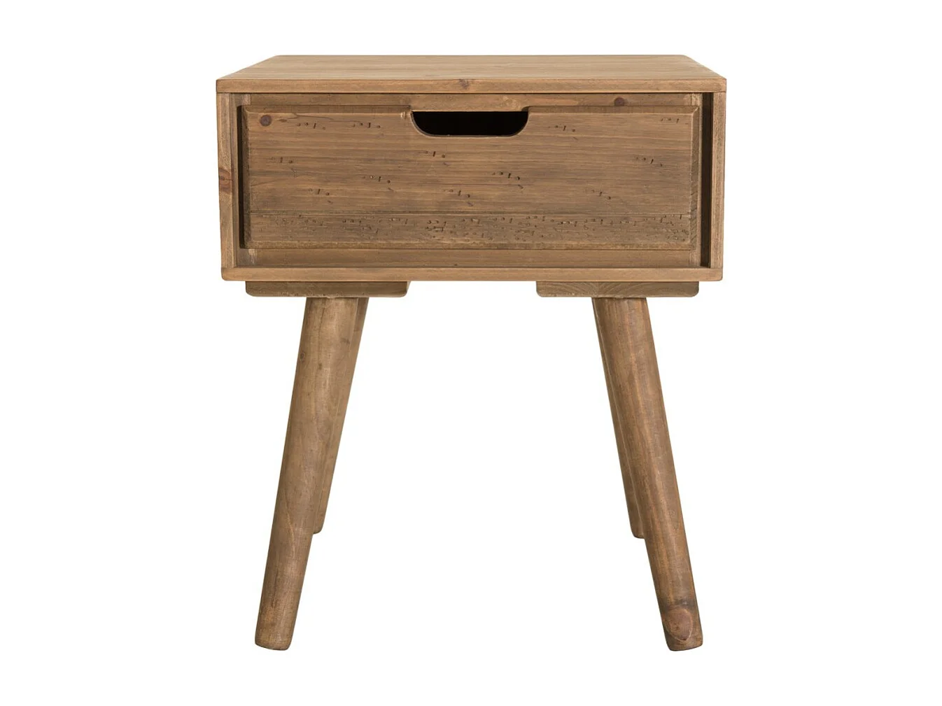 ANDY - Table de chevet scandi bois marron 1 tiroir