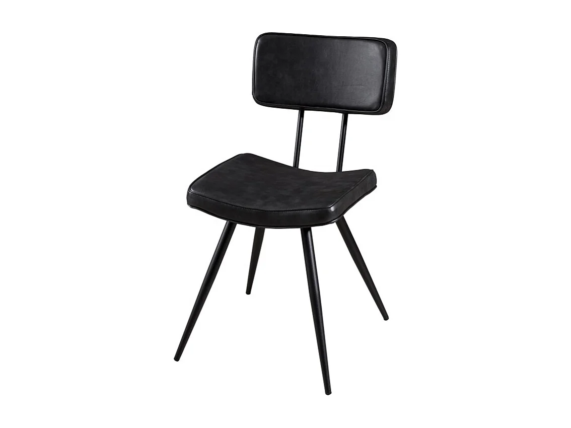 TOM - Lot de 2 chaises noires