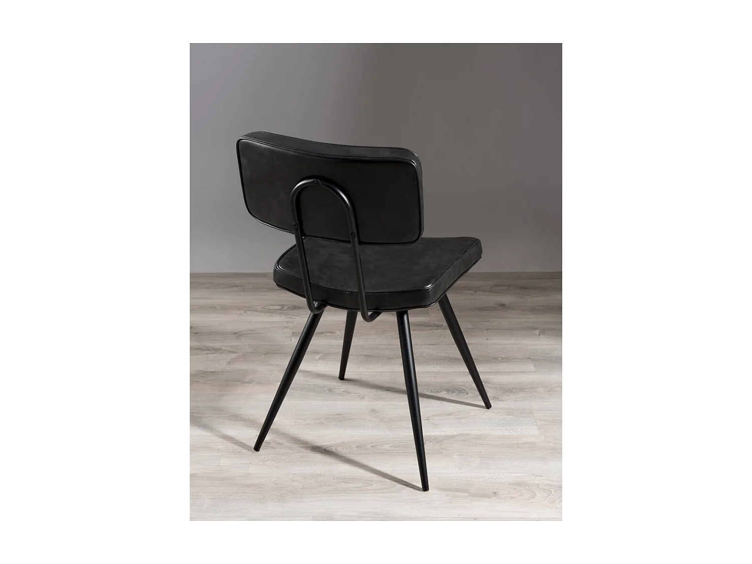 TOM - Lot de 2 chaises noires