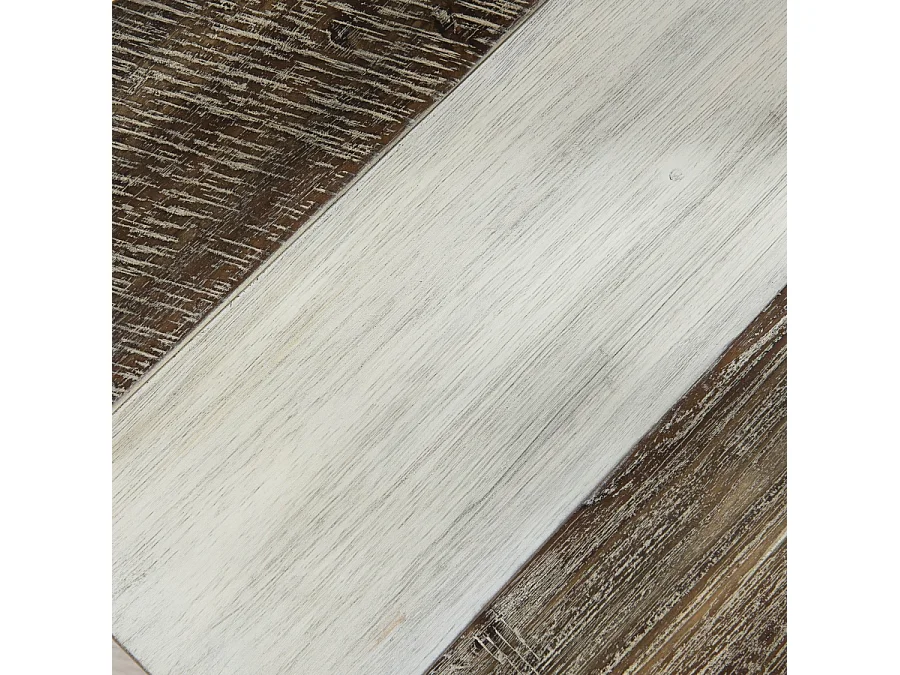 LEANDRE - Lot de 2 chaises noires acacia et acier