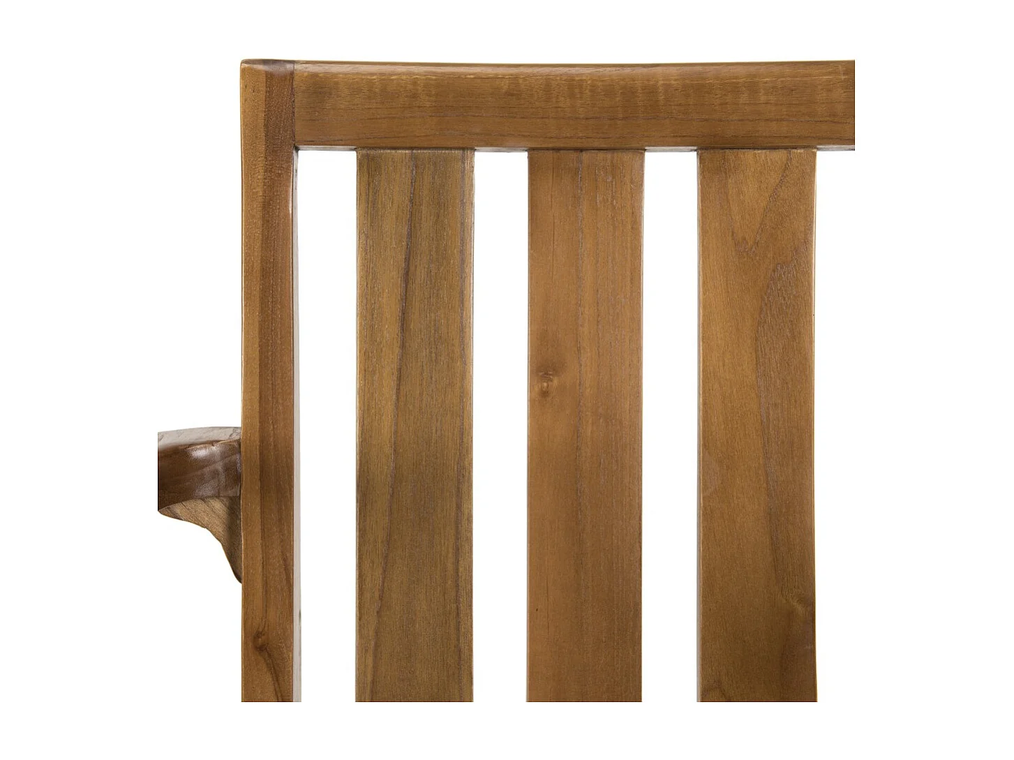 MAEVA - Ensemble de 2 fauteuils empilables en bois teck huilé