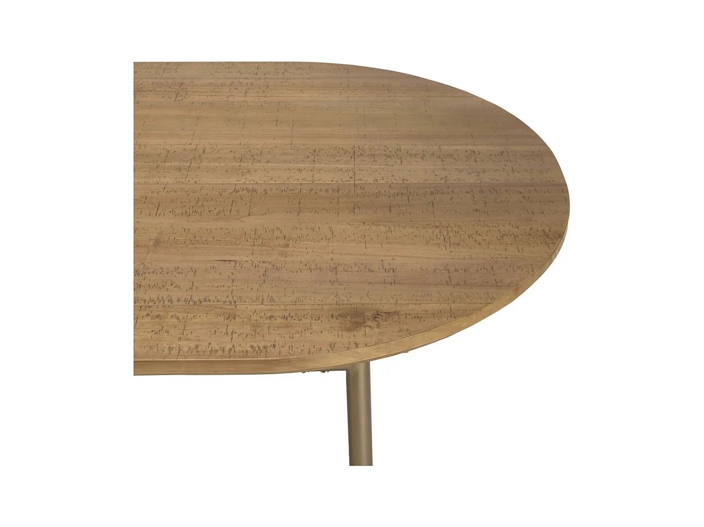 YSEULT - Table à manger ovale 6 personnes 180x90cm bois peuplier couleur naturelle