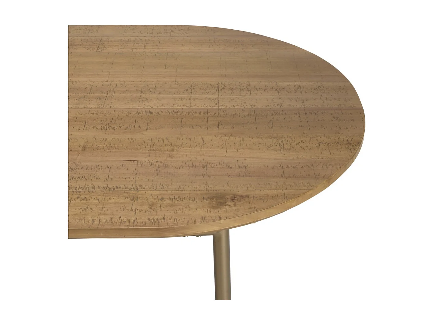 YSEULT - Table à manger ovale 6 personnes 180x90cm bois peuplier couleur naturelle
