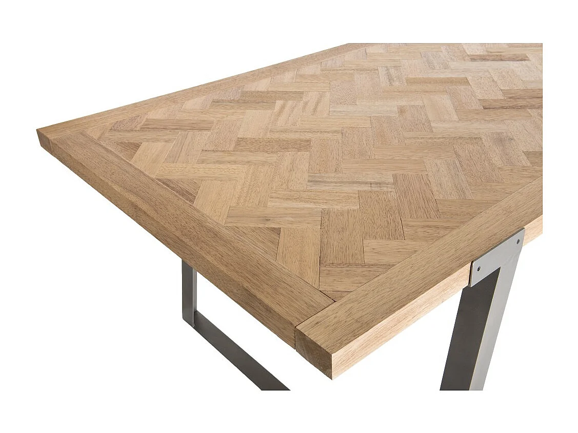 CARLA - Table à manger 220x100cm bois et métal