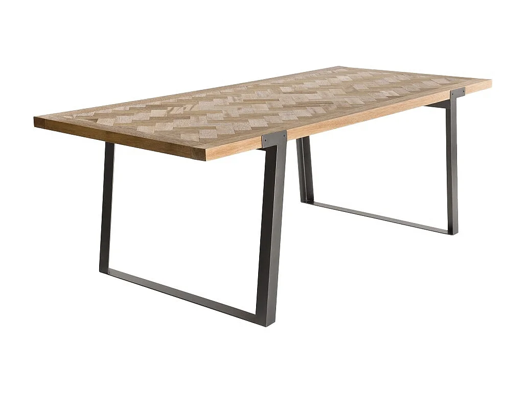 CARLA - Table à manger 220x100cm bois et métal