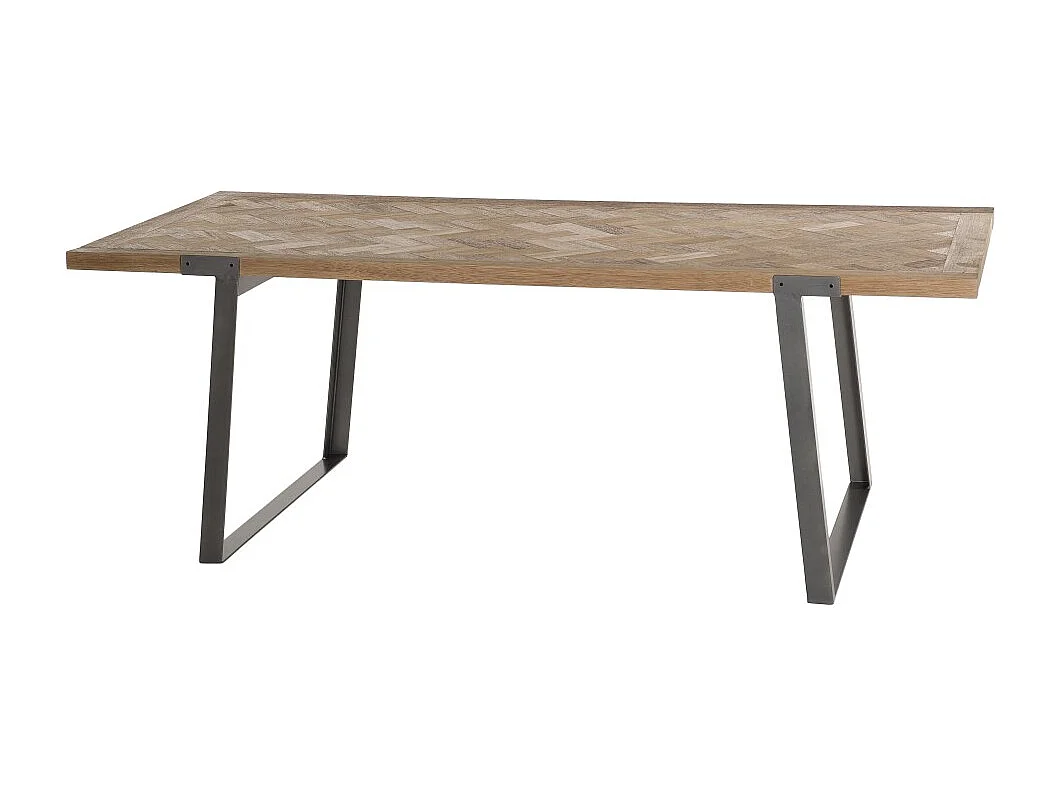 CARLA - Table à manger 220x100cm bois et métal