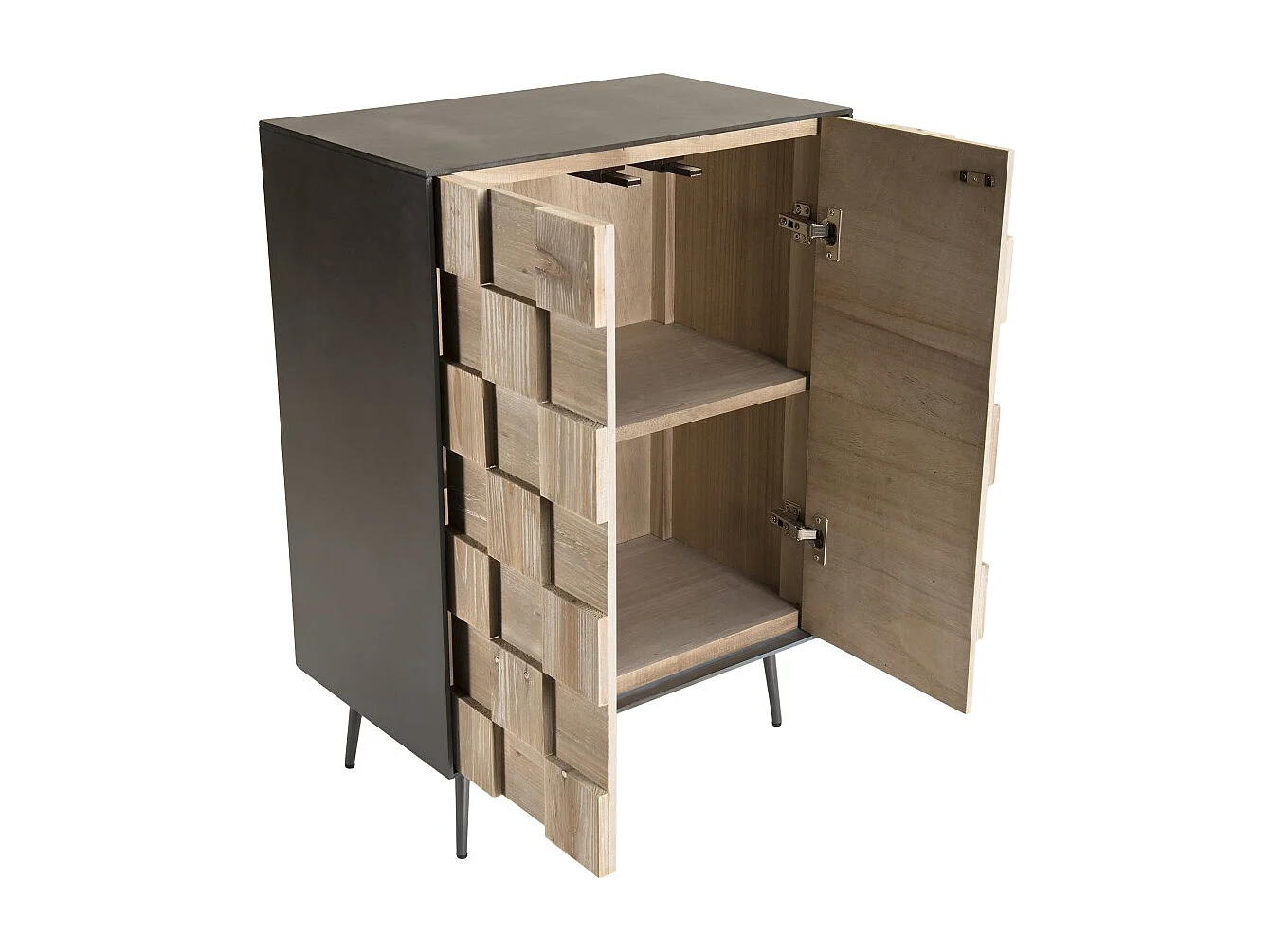 CARLA - Buffet 2 portes bois et pieds métal