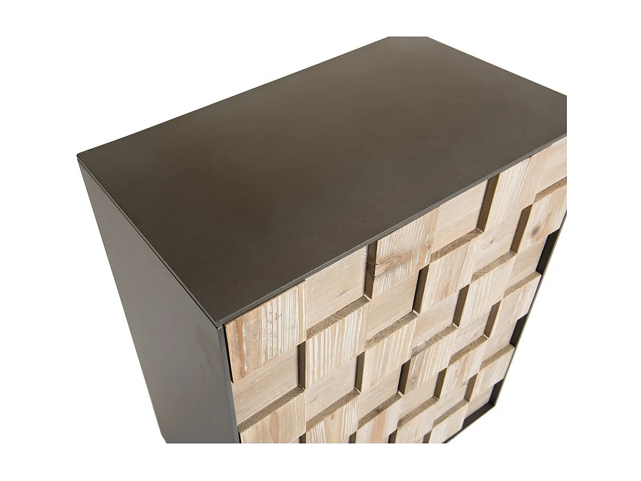 CARLA - Buffet 2 portes bois et pieds métal