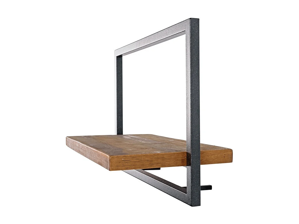 SIXTINE - Étagère murale plateau 50x25cm bois teck recyclé marron