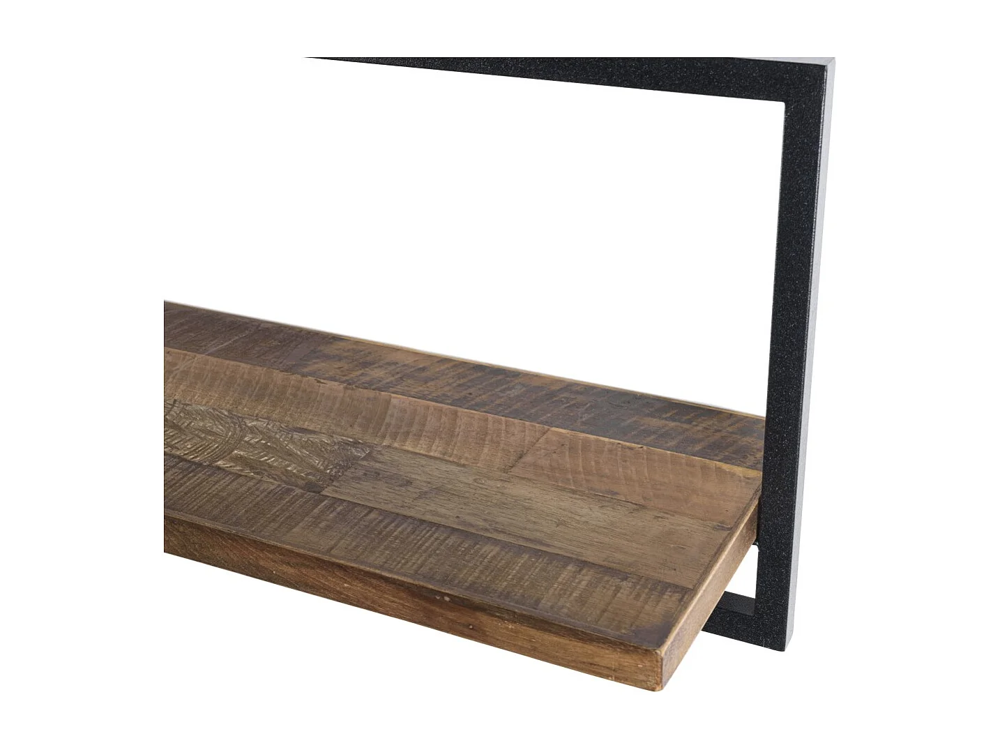 SIXTINE - Étagère murale plateau 65x25cm en bois teck recyclé marron