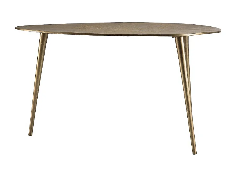 JOHAN - Table basse goutte d'eau aluminium doré