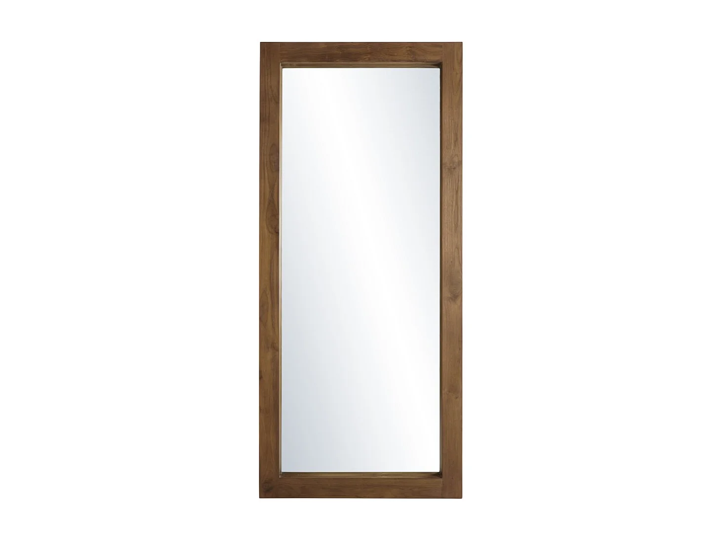 SIXTINE - Miroir rectangulaire marron 180x80cm bois teck