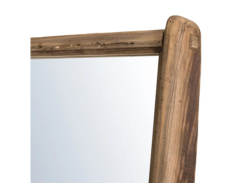 SANDY - Miroir sur pieds marron bois Pin recyclé