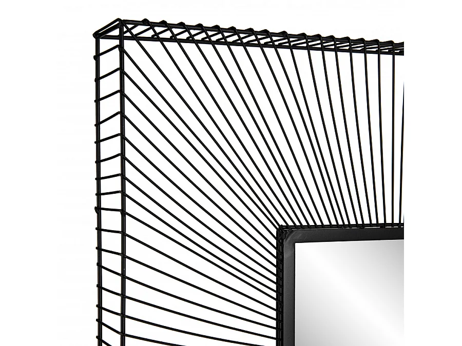 THEODORE - Miroir carré 90x90cm métal noir