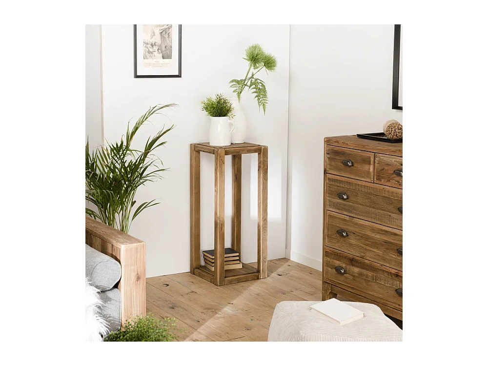 SANDY - Sellette marron bois Pin recyclé