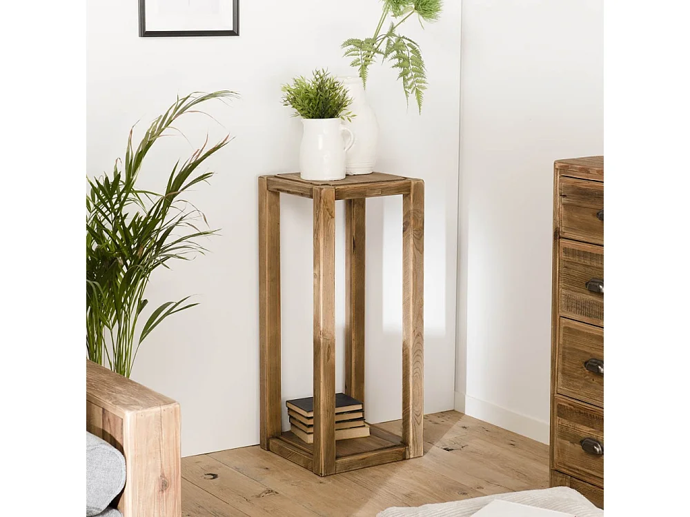 SANDY - Sellette marron bois Pin recyclé