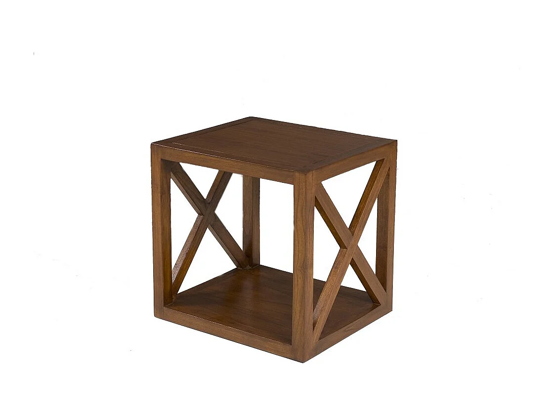 LAUREN - Étagère marron 1 case 40 cm croisillon