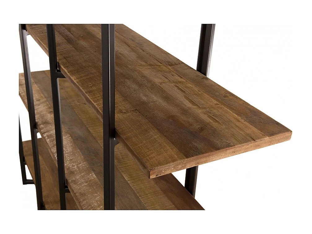 SIXTINE - Étagère marron 4 niveaux en bois de Teck recyclé