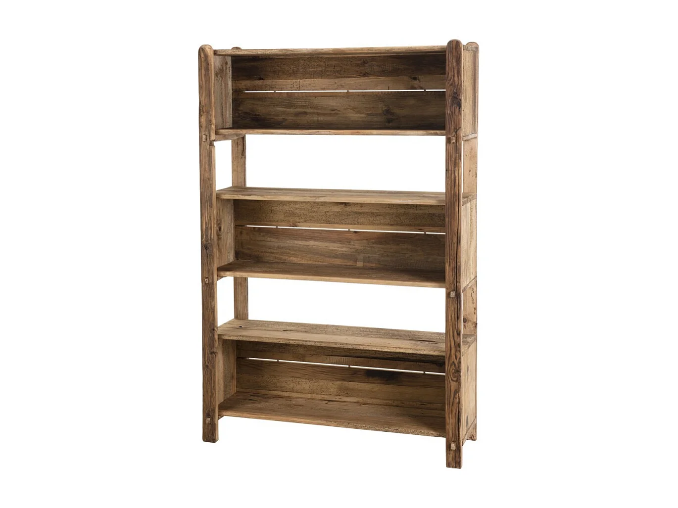 SANDY - Étagère marron 5 niveaux bois Pin recyclé