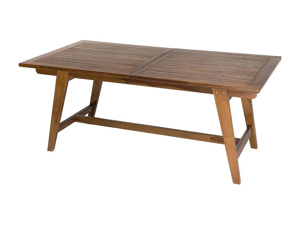 MAEVA - Table de jardin rect. scandi ext. 180/240cm bois teck huilé