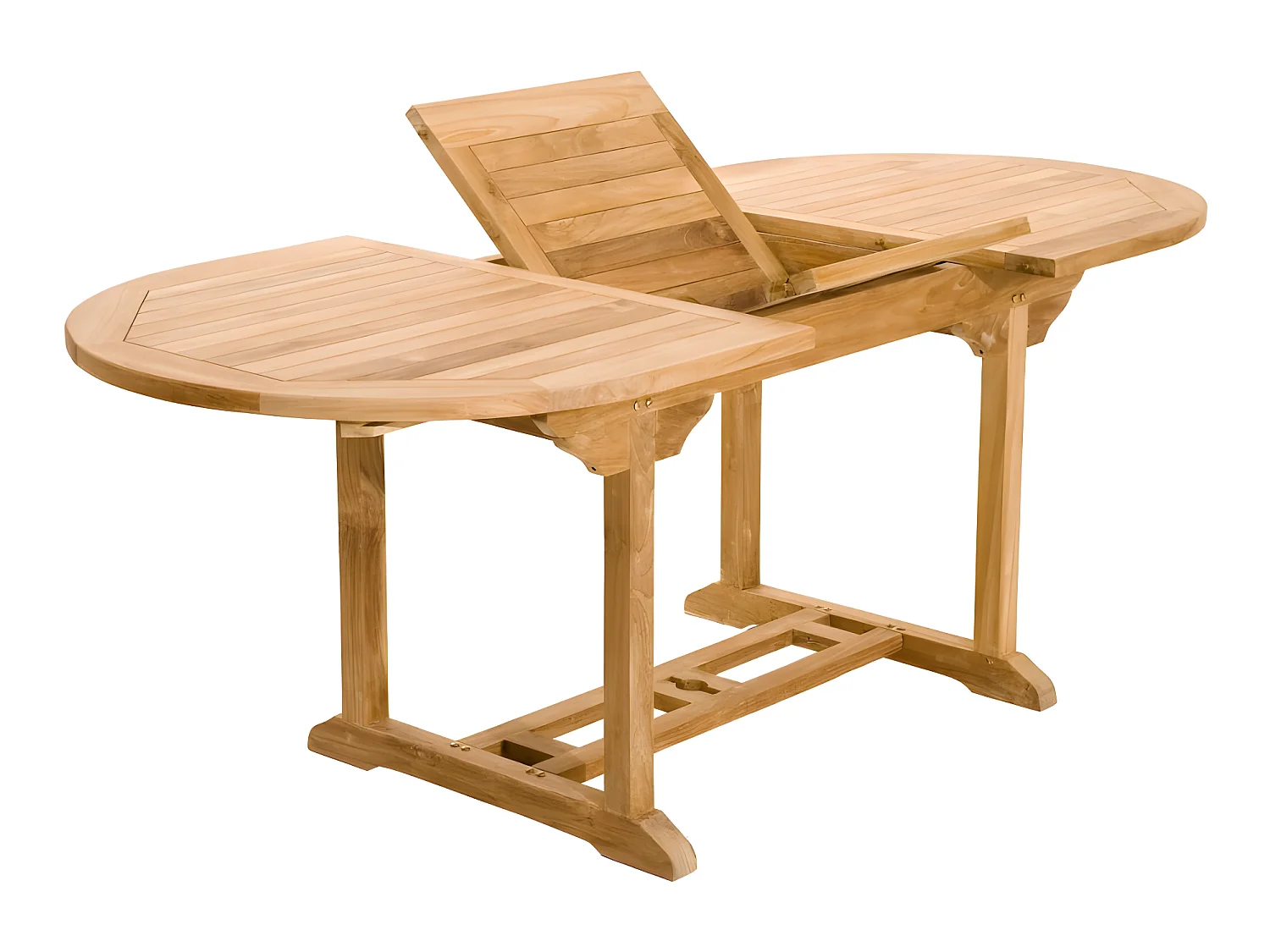 FUN - Table de jardin 6/8 personnes - ovale ext. 150/200 bois Teck