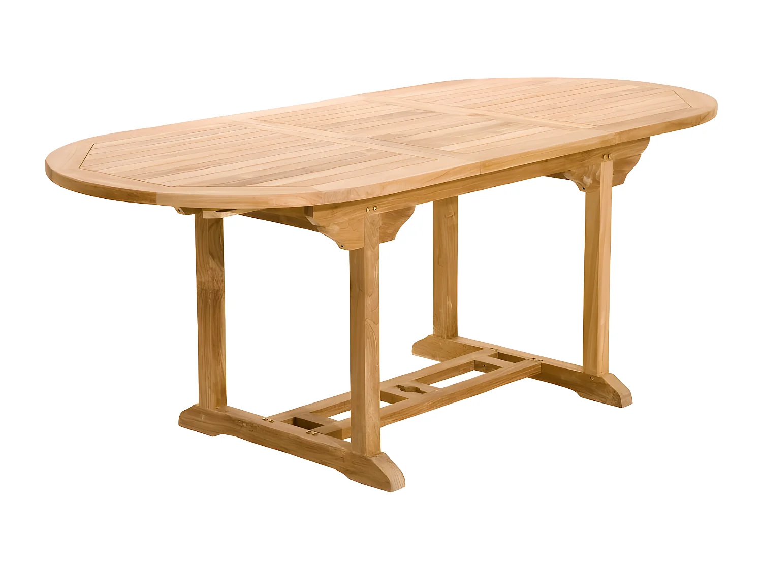 FUN - Table de jardin 6/8 personnes - ovale ext. 150/200 bois Teck