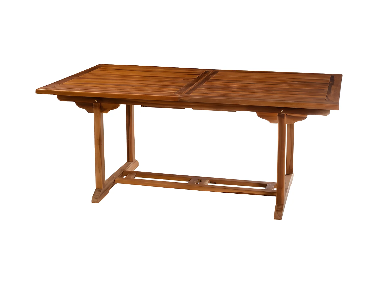 MAEVA - Table de jardin 8/10 pers. rect. Ext. 180/240cm en bois Teck huilé