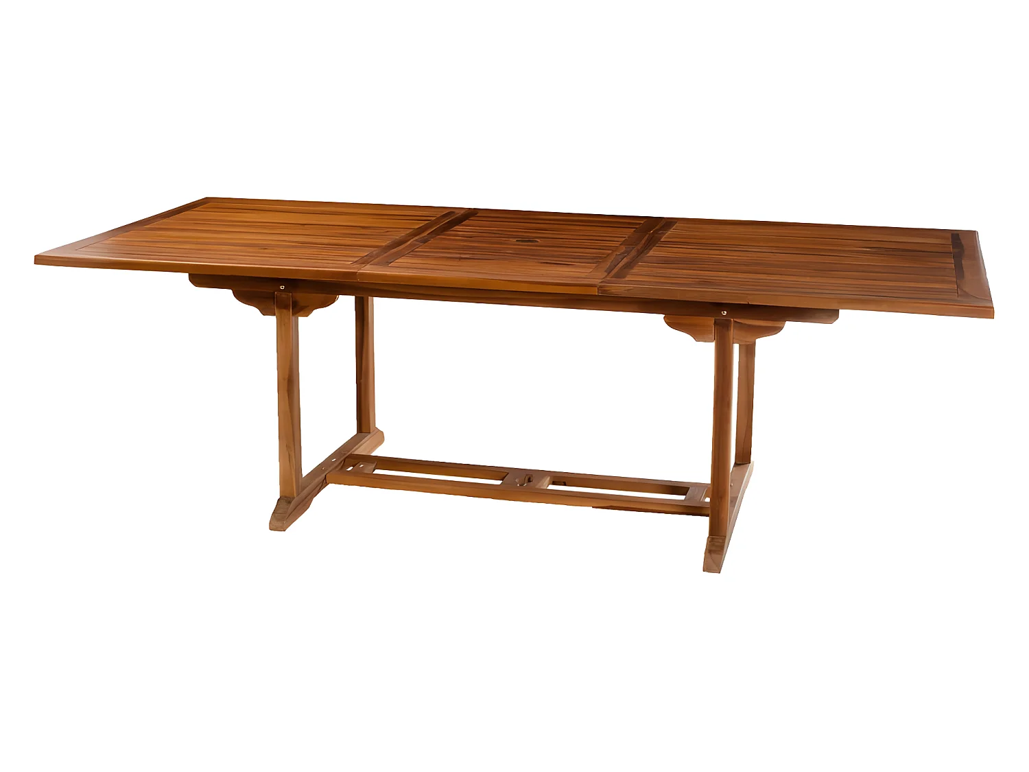 MAEVA - Table de jardin 8/10 pers. rect. Ext. 180/240cm en bois Teck huilé