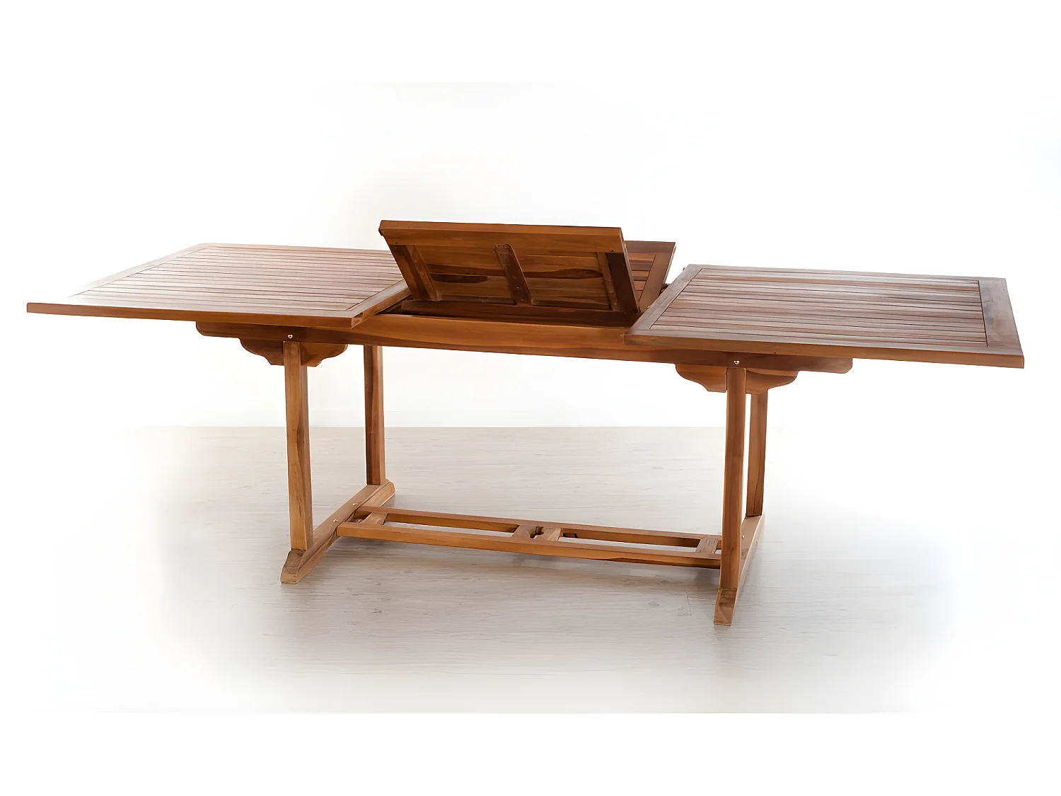 MAEVA - Table de jardin 8/10 pers. rect. Ext. 180/240cm en bois Teck huilé