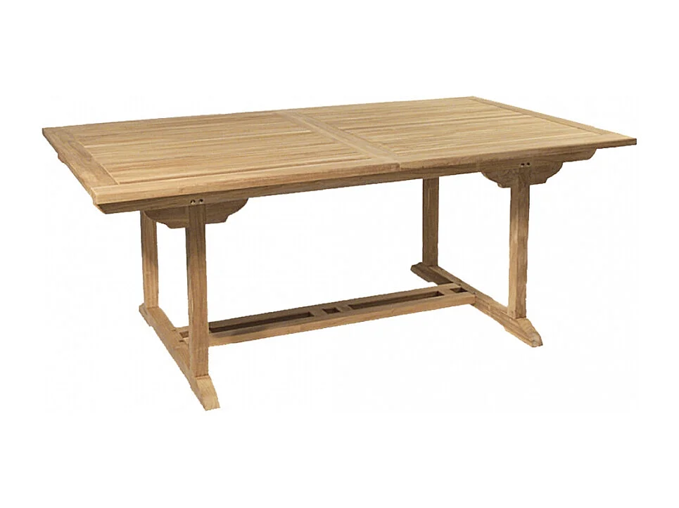 FUN - Table de jardin 10 pers. - rect. Ext. 180/240 en bois Teck