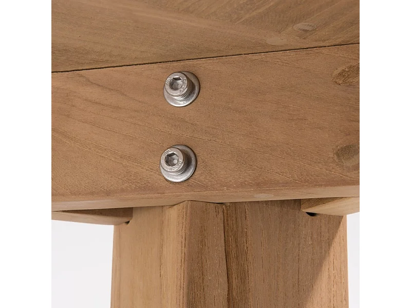 KIM - Table de jardin 6/8 personnes - DENVER 220 x 100 cm en bois Teck