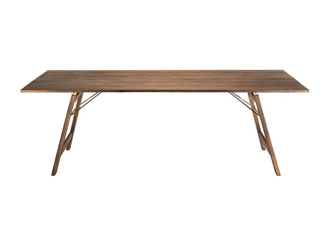 VICK - Table de jardin 6/8 pers. rect. 220x90 cm bois acacia huilé