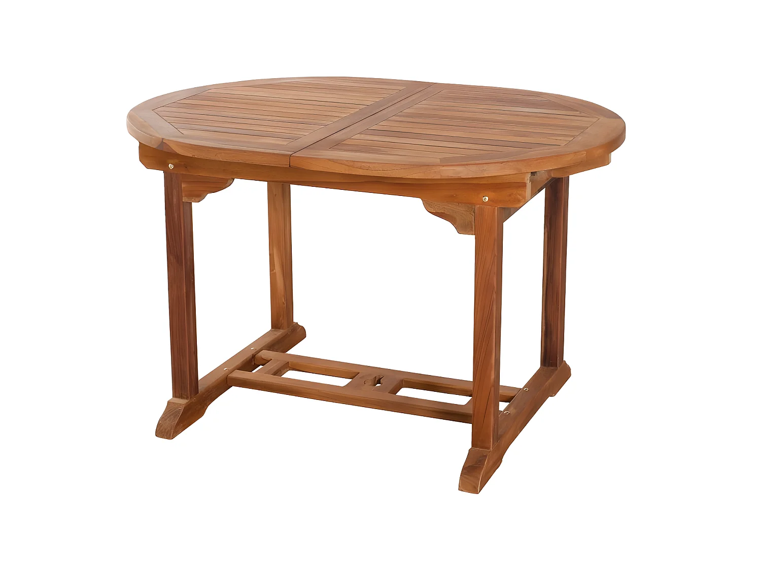 MAEVA - Table de jardin 4/6 pers. ovale ext. 120/180cm bois Teck huilé