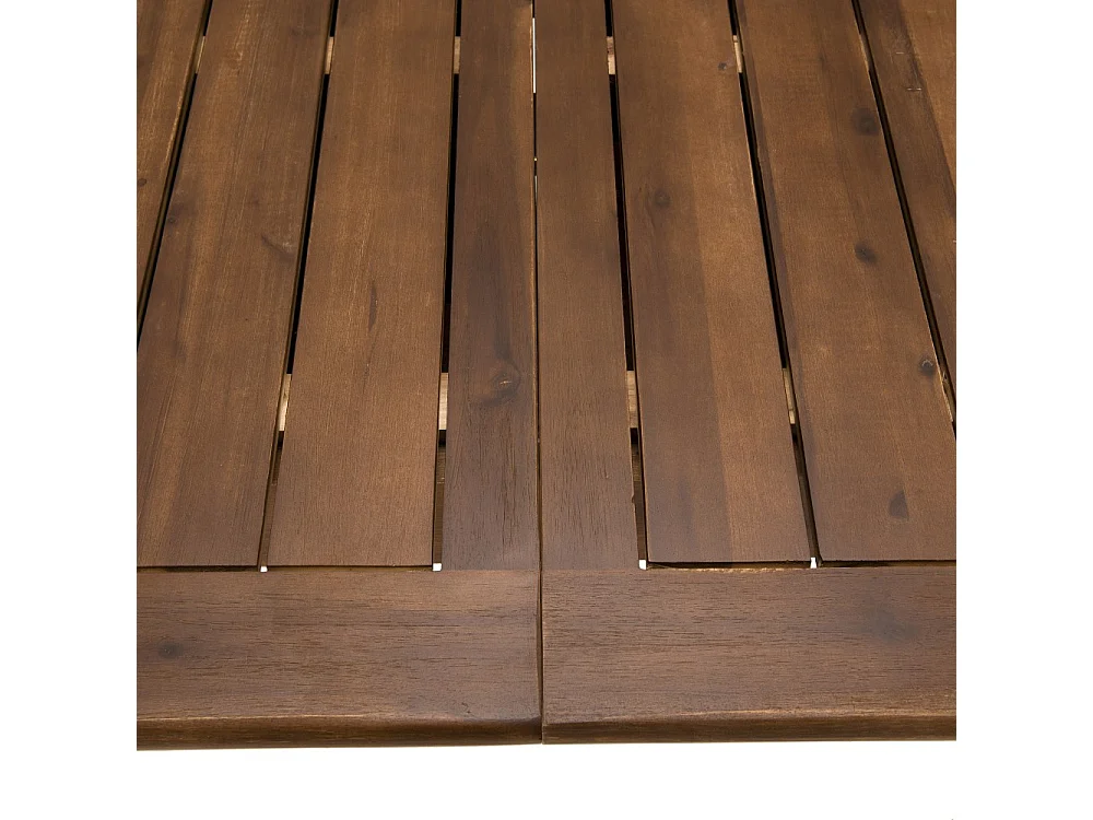 VICK - Table de jardin 8/10 personnes 180/240x100x75 cm en bois d'acacia