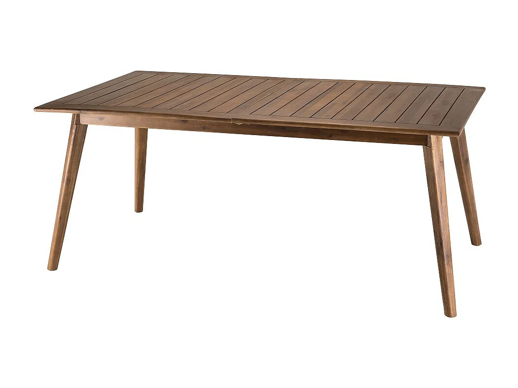 VICK - Table de jardin 8/10 personnes 180/240x100x75 cm en bois d'acacia