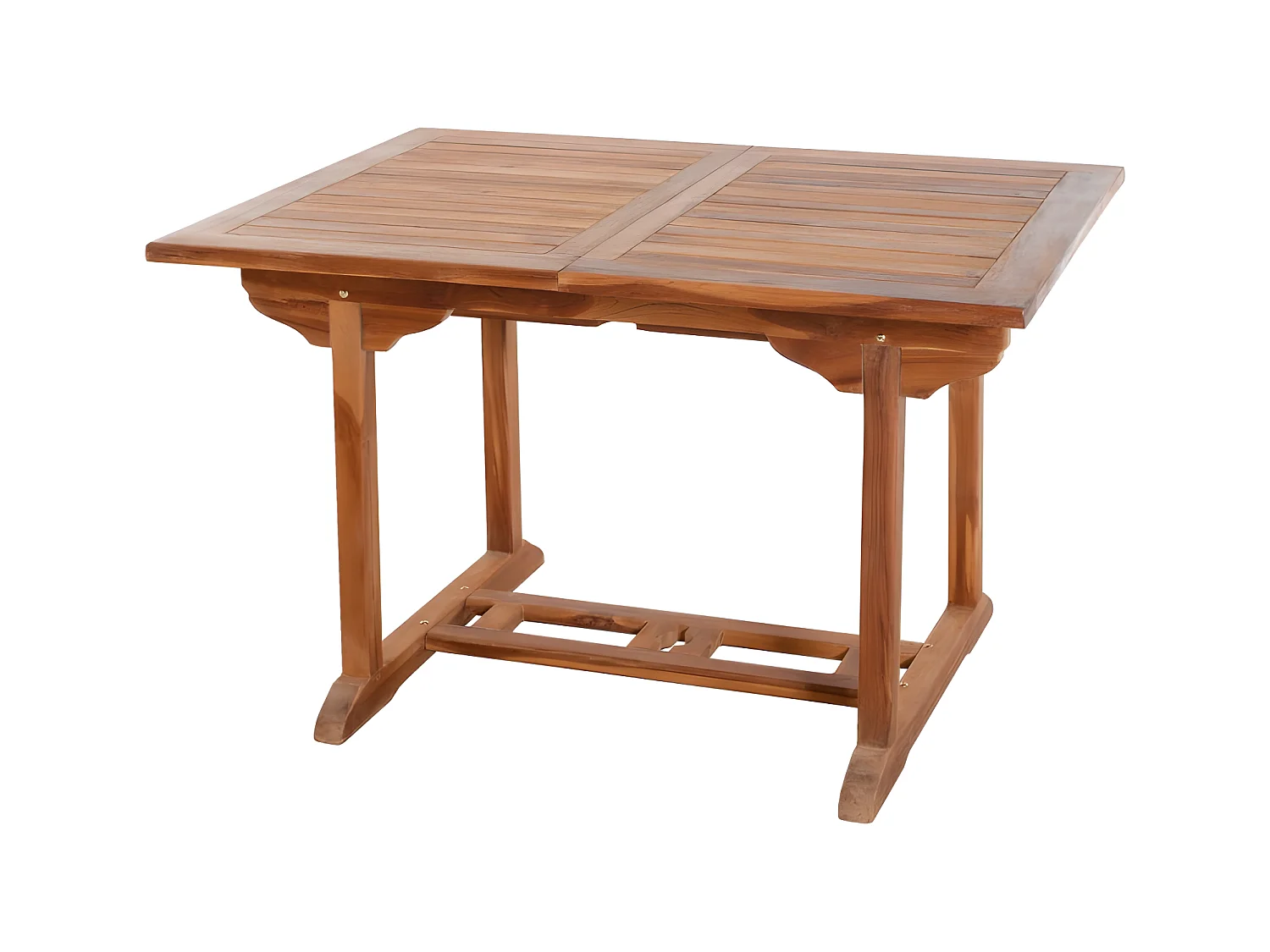 MAEVA - Table de jardin 4/6 pers. Rect. Ext. 120/180cm bois Teck huilé