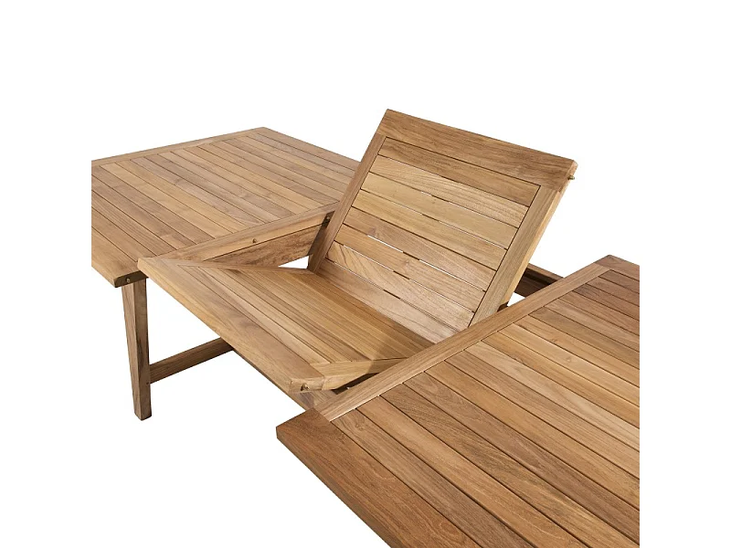 FUN - Table de jardin 8/10 personnes - rect. Ext. 180/240 en bois Teck