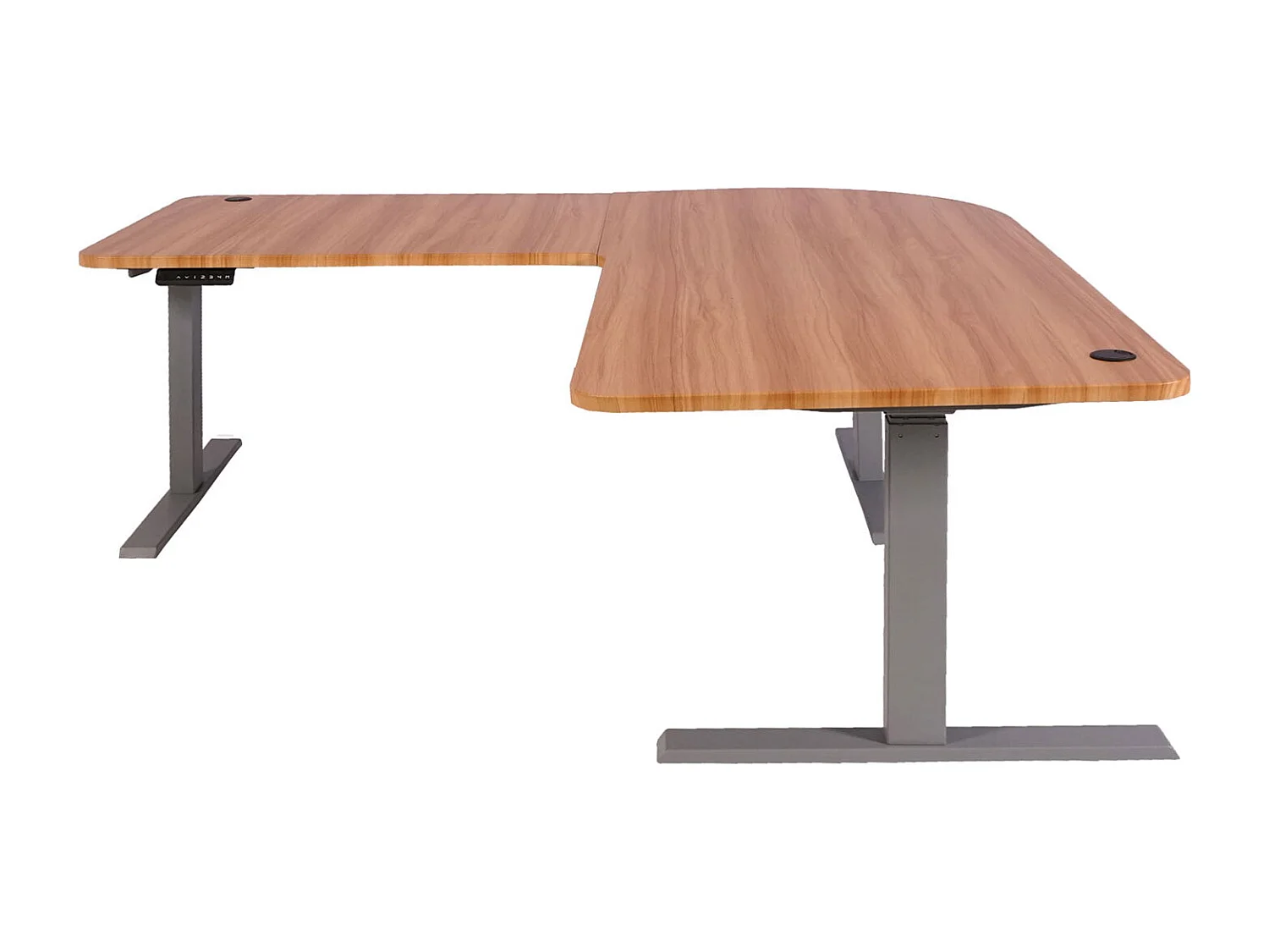 Eck-Schreibtisch MCW-D40, Eiche-Dekor, grau